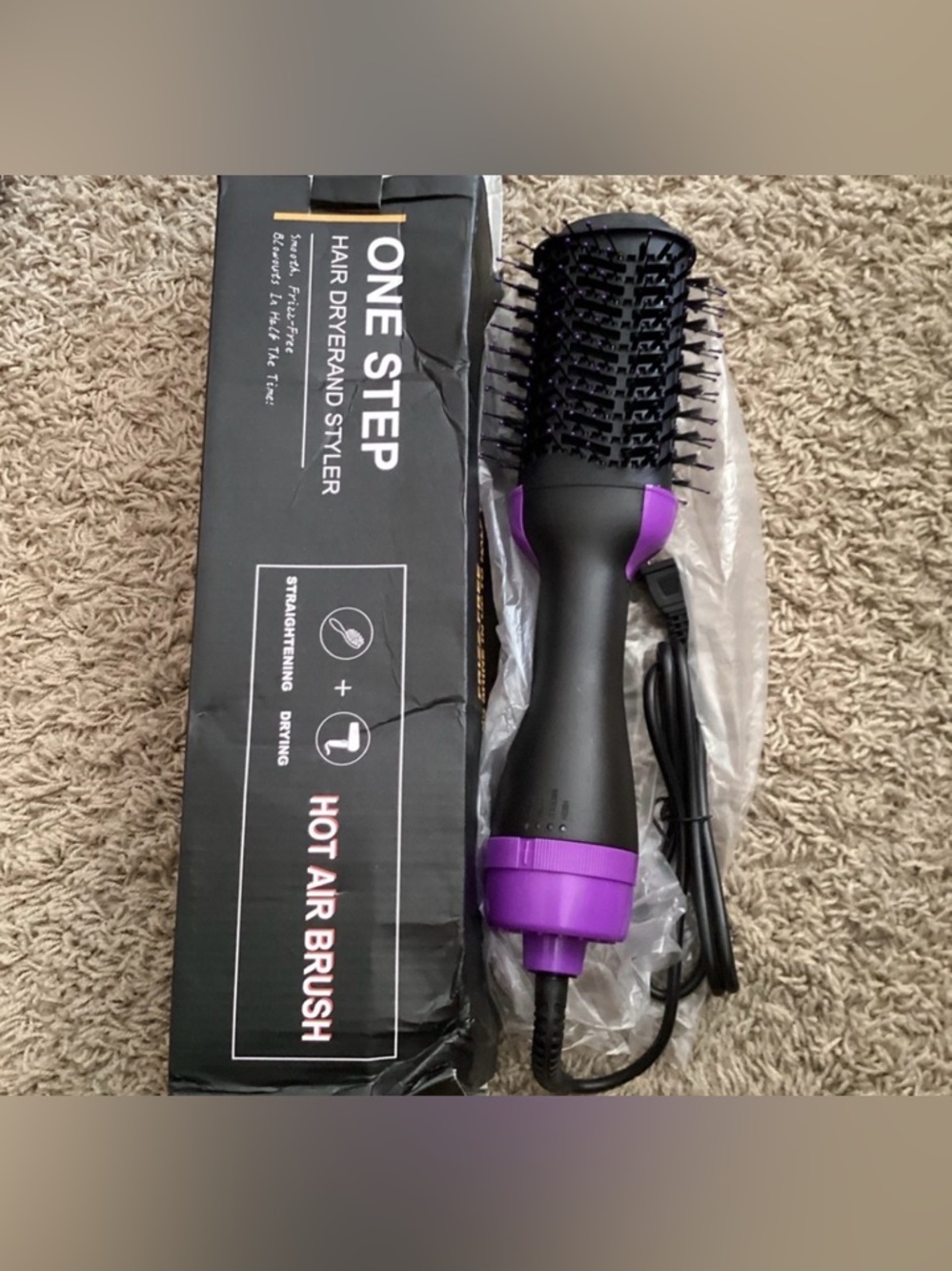 NIB One-Step Hot Air Brush, Hair Dryer & Styler